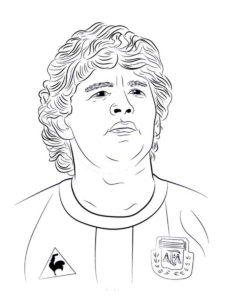 Diego Maradona coloring page