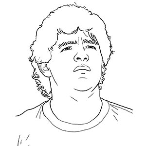 Diego Maradona coloring pages