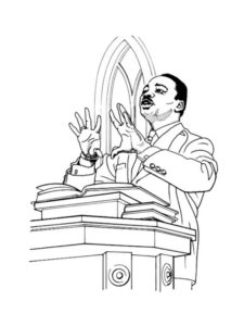 Martin Luther King, Jr. coloring page