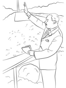 Martin Luther King, Jr. coloring page