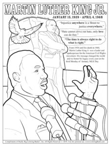 Martin Luther King, Jr. coloring page