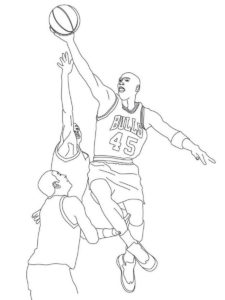 Michael Jordan coloring page