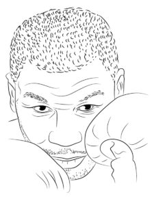 Mike Tyson coloring page