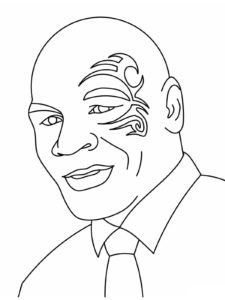 Mike Tyson coloring page