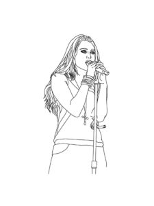 Miley Cyrus coloring page