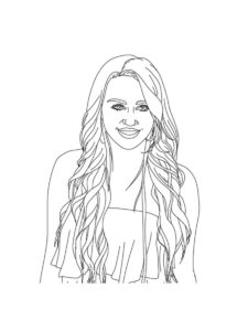 Miley Cyrus coloring page