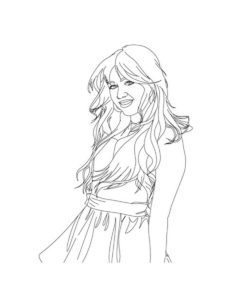 Miley Cyrus coloring page