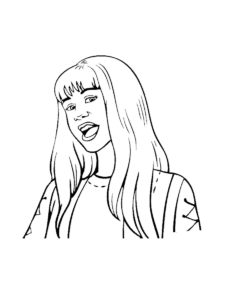 Miley Cyrus coloring page