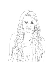 Miley Cyrus coloring page