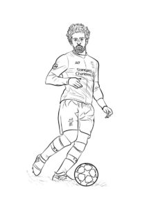 Mohamed Salah coloring page