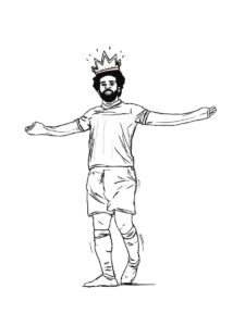 Mohamed Salah coloring page