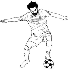 Mohamed Salah coloring pages