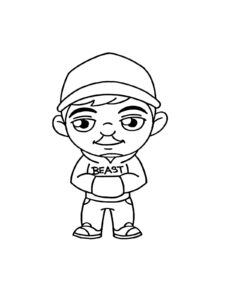 Mr. Beast coloring page