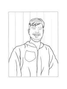 Mr. Beast coloring page