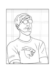 Mr. Beast coloring page