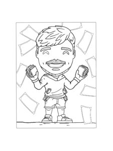 Mr. Beast coloring page