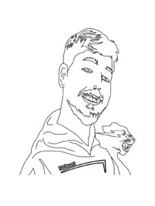 Mr. Beast coloring page