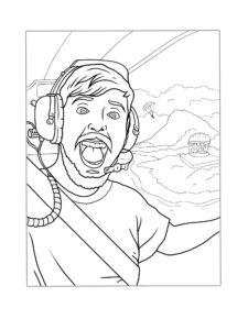 Mr. Beast coloring page