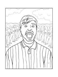 Mr. Beast coloring page