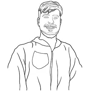 Mr. Beast coloring pages
