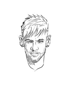 Neymar Jr coloring page