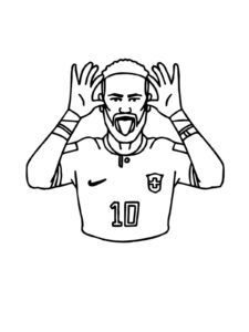 Neymar Jr coloring page