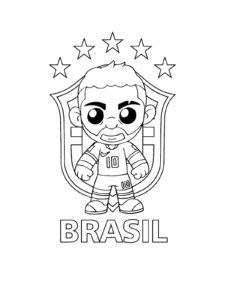 Neymar Jr coloring page