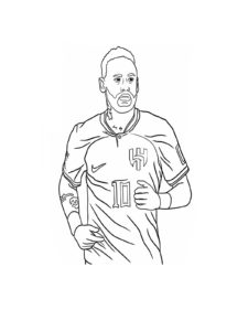 Neymar Jr coloring page