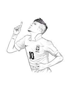 Neymar Jr coloring page