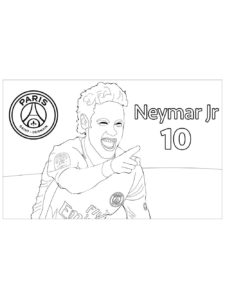 Neymar Jr coloring page