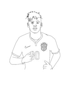 Neymar Jr coloring page