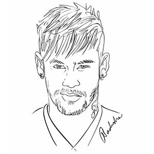 Neymar Jr coloring pages