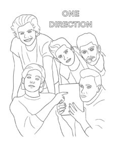 One Direction coloring page