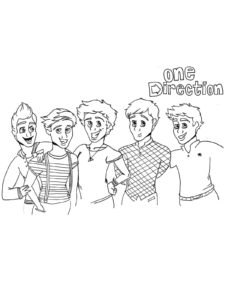 One Direction coloring page