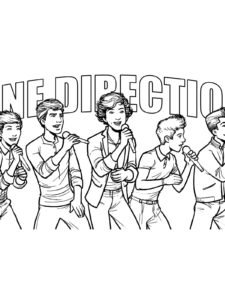 One Direction coloring page