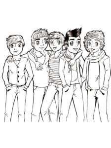 One Direction coloring page