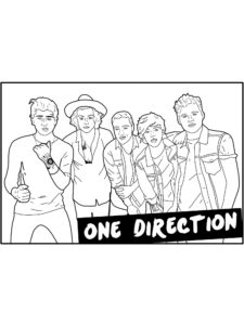 One Direction coloring page