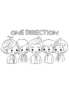 One Direction coloring page