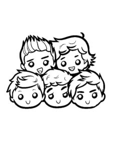 One Direction coloring page