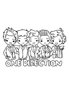 One Direction coloring page