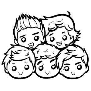 One Direction coloring pages