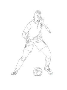 Paul Pogba coloring page