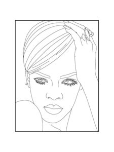 Rihanna coloring page