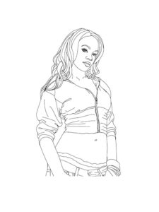 Rihanna coloring page