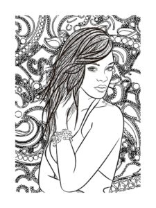 Rihanna coloring page