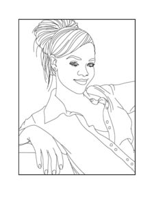 Rihanna coloring page