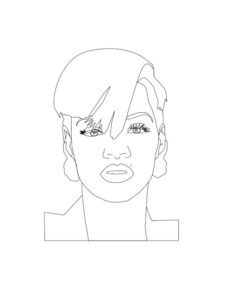 Rihanna coloring page