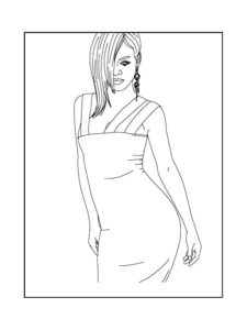 Rihanna coloring page