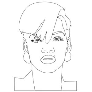 Rihanna coloring pages