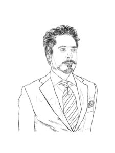 Robert Downey Jr coloring page